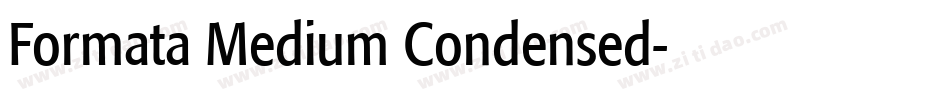 Formata Medium Condensed字体转换